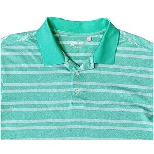 Gear For Sport Men's Green Golf Polo Shirt Short Sleeves Country Club Size Large